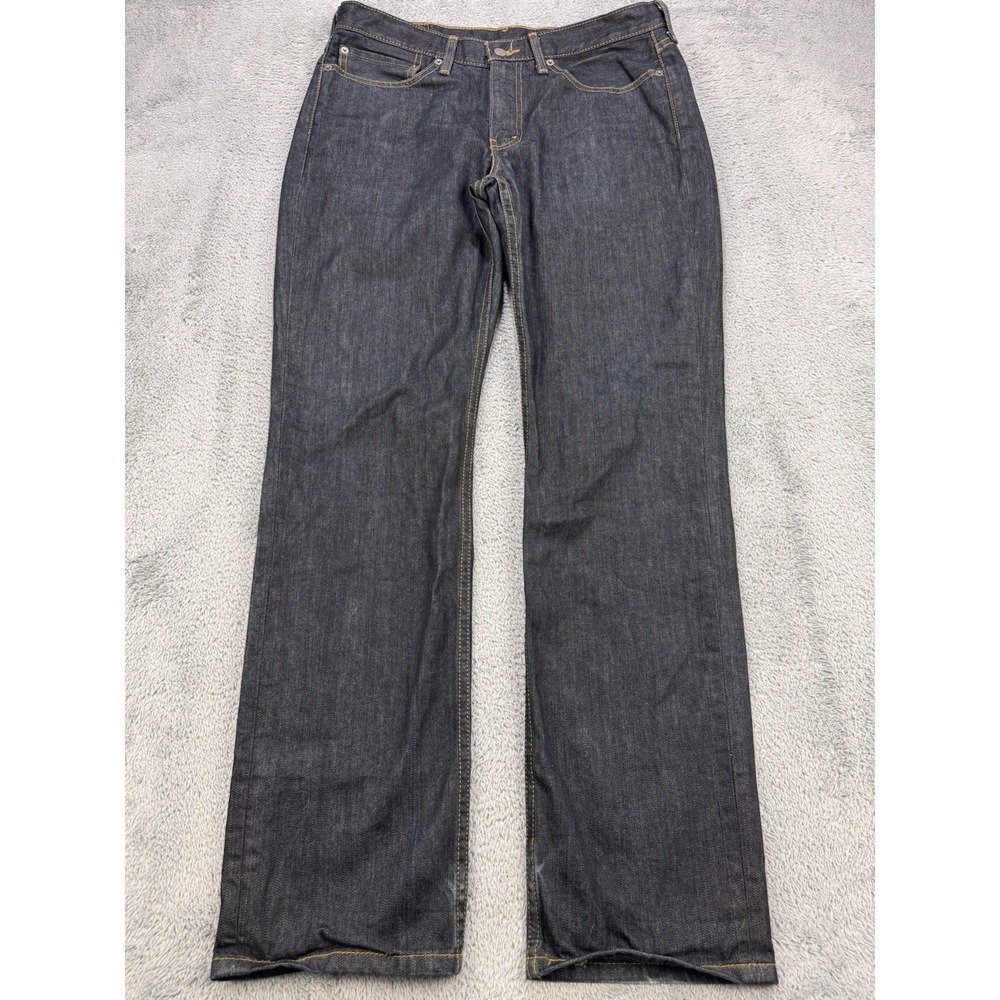 Levis 514 Jeans Men 34x32 Blue Slim Straight Distress Denim